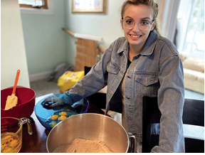 photo of victoria abate baking