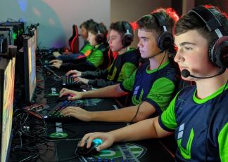 Students compete at Uptime Esports. 