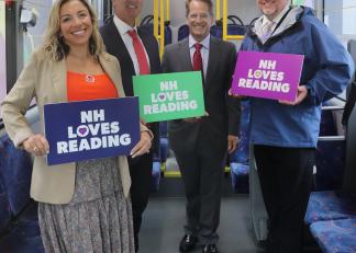School leaders help promote the statewide reading campaign. 